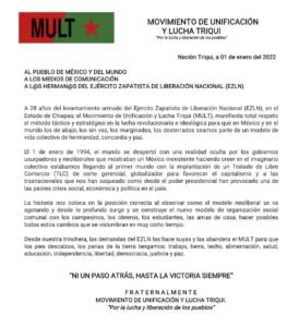 Triquis EZLN 1ro enero 2022